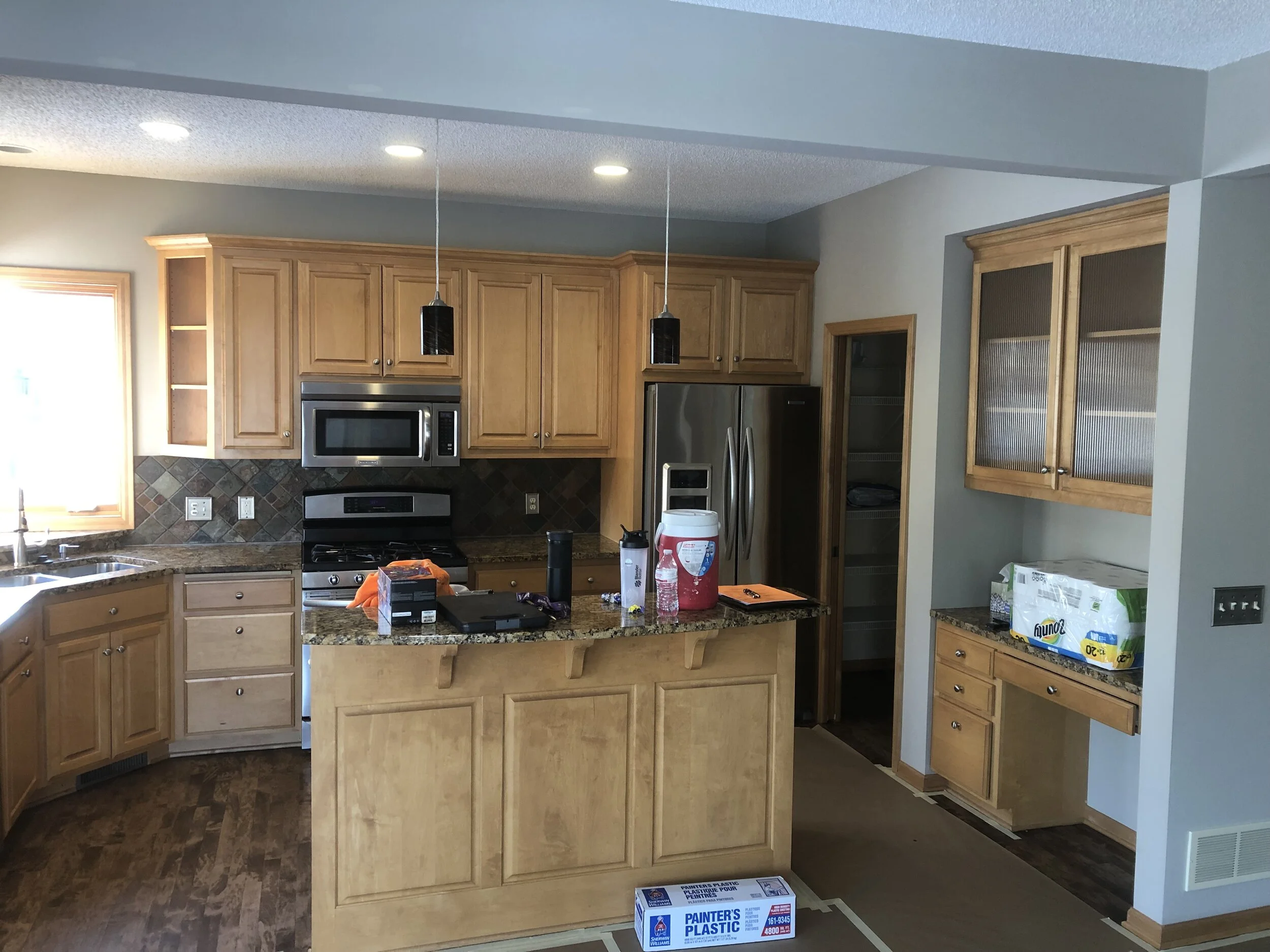 Lakeville cabinets before