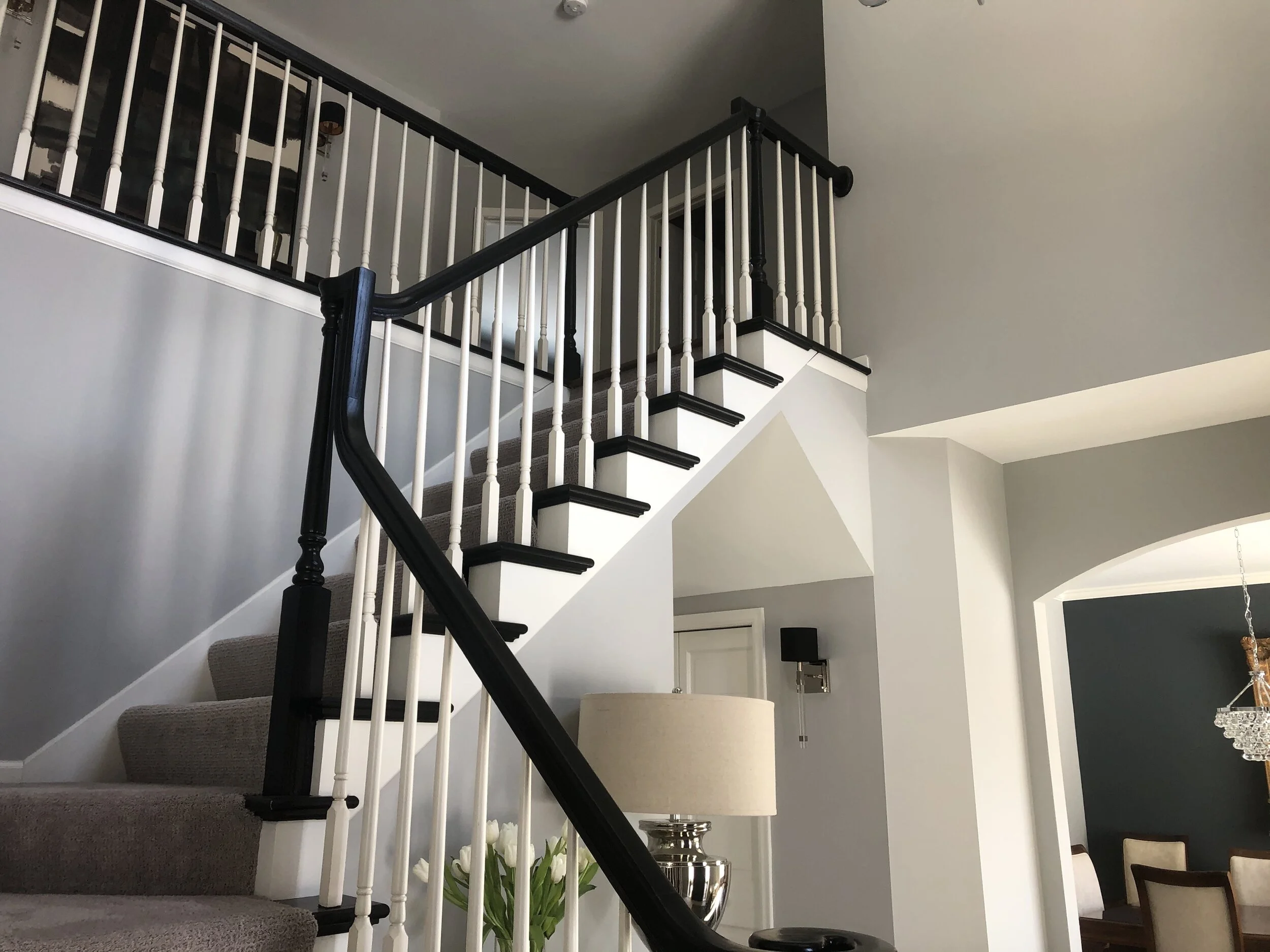 Lakeville stair railing after