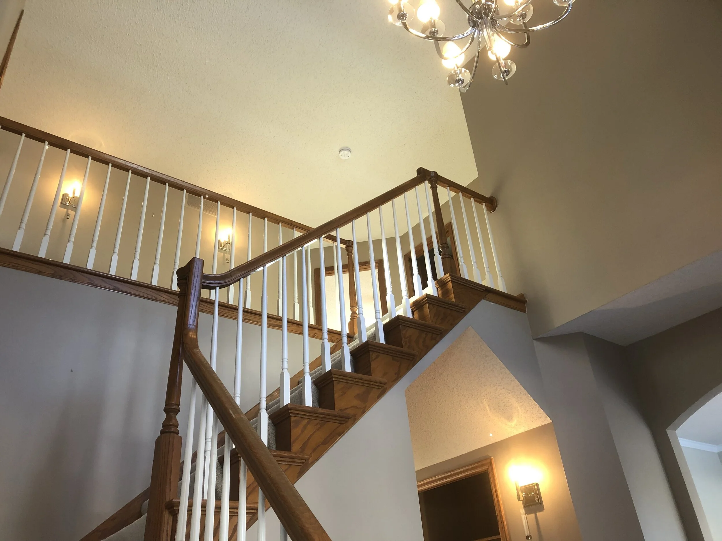 Lakeville stair railing before